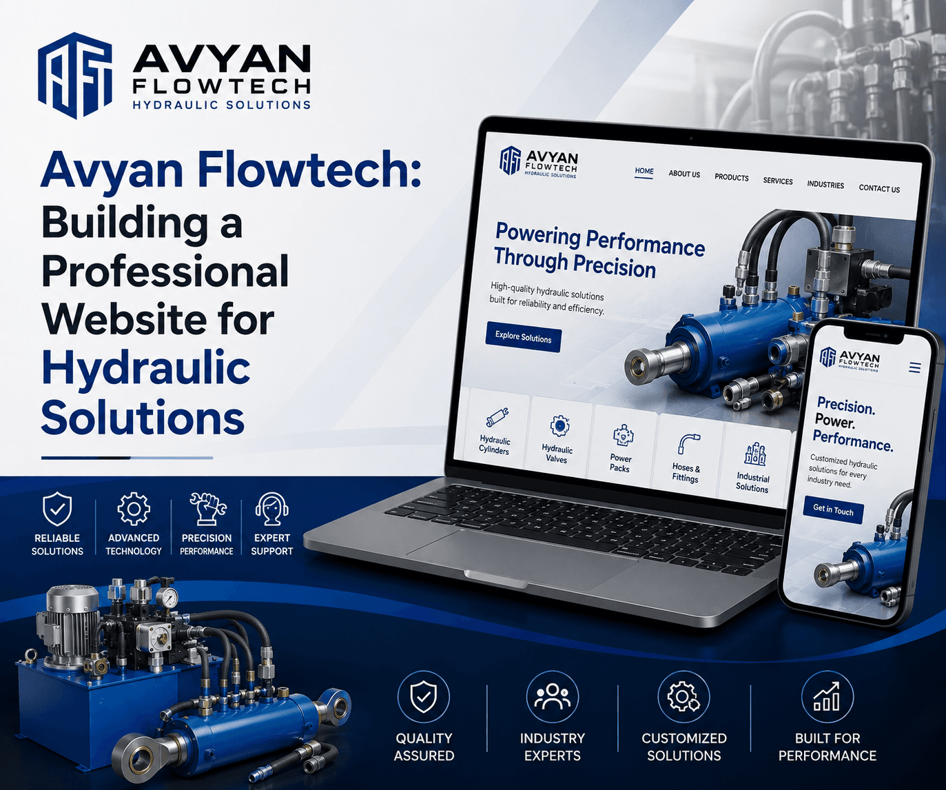 Avyan Flowtech: Building a Professional Website for Hydraulic Solutions